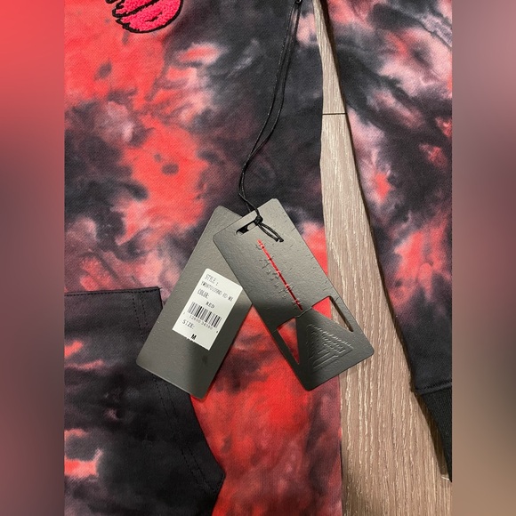 Black Pyramid Mens Collection Tie Dye Hoodie With Logo Print - Size Medium - Picture 9 of 9